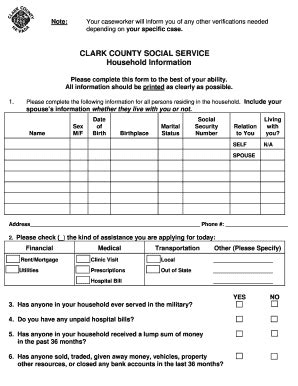 clark county social services application.